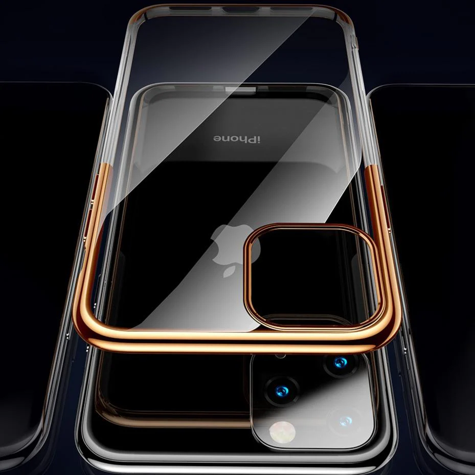 MK ® iPhone 11 Pro Max Baseus Ultra-Thin Clear Sparkling Edge Case - Image 16