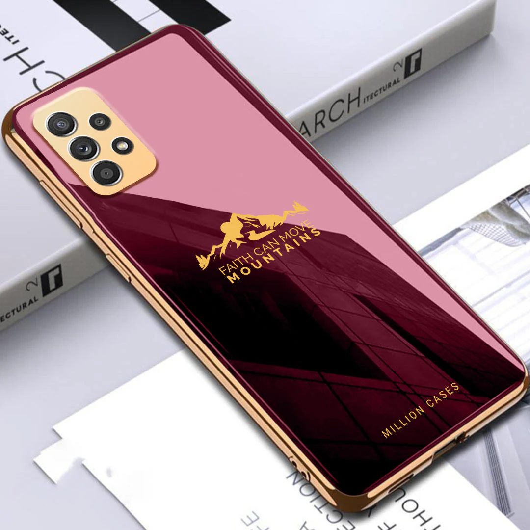 Galaxy A52 Sierra Pattern Electroplating Glass Case - Image 4