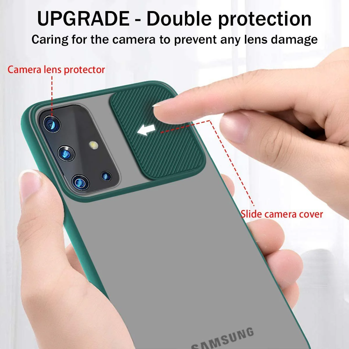 Galaxy A71 Camera Lens Slide Protection Matte Case - Image 7