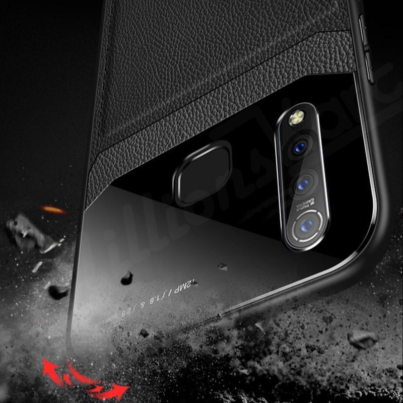 Galaxy M Series Sleek Slim Leather Glass Case - Image 5