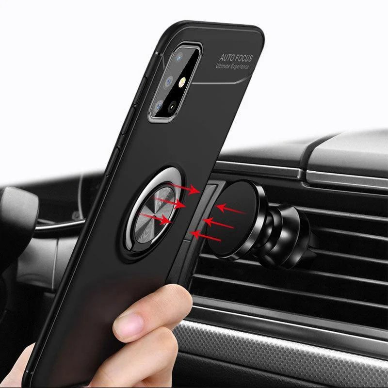 Galaxy M31s Metallic Finger Ring Holder Matte Case - Image 7
