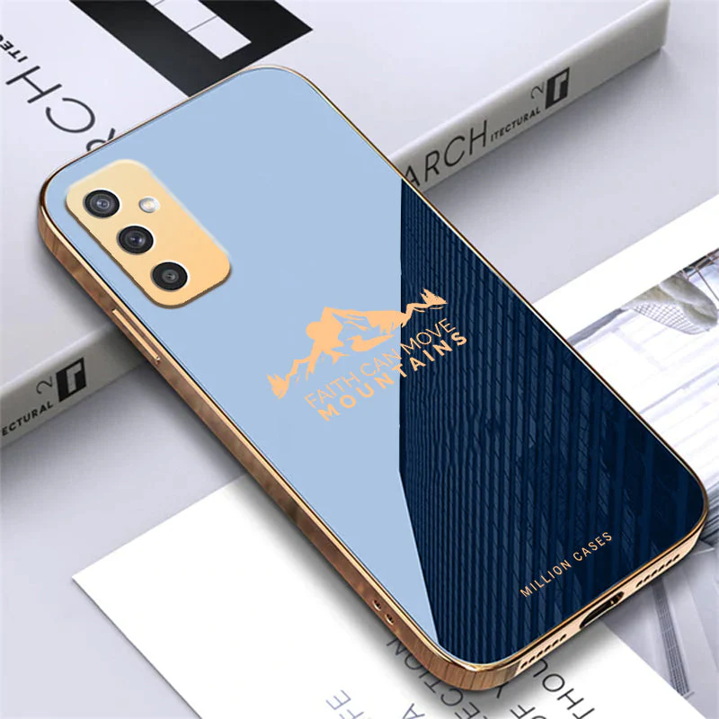 Galaxy M52 Sierra Pattern Electroplating Glass Case - Image 4