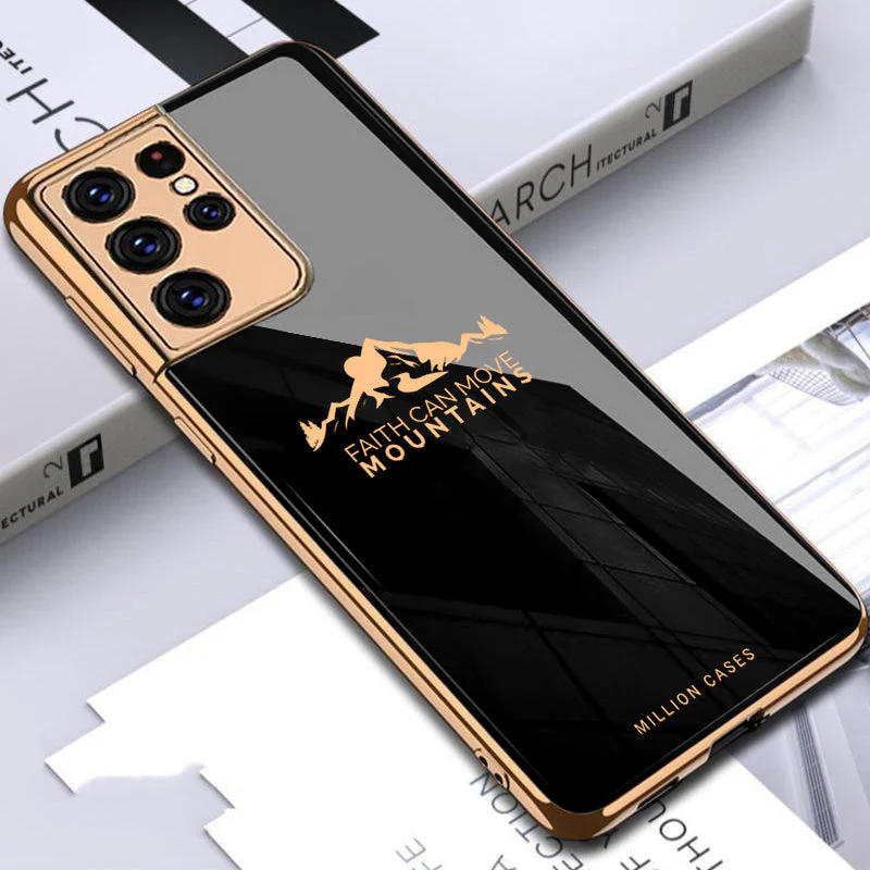 Galaxy S Series For Sierra Pattern Electroplating Glass Case - Image 5
