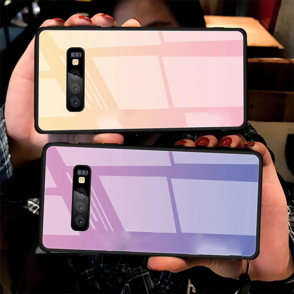 Galaxy S10 Plus Gradient Soft Edge Glass Back Case - Image 5