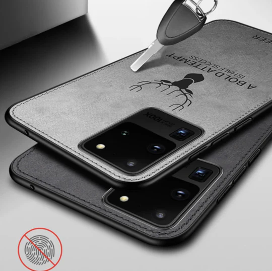 Galaxy S20 Ultra Deer Print Cloth Textured Inspirational Soft Case - Image 5