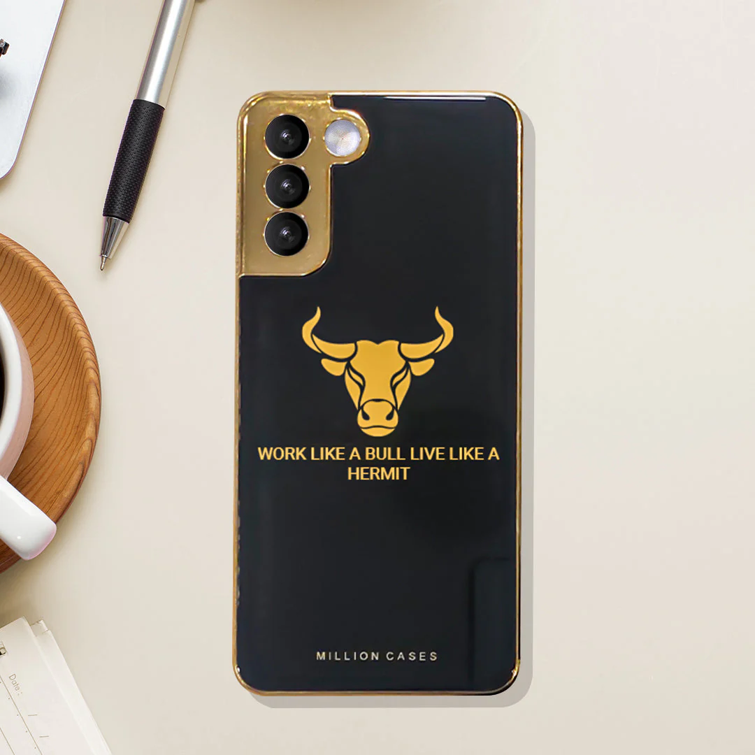 Galaxy S21 Plus Bull Pattern Electroplating Glass Case - Image 4