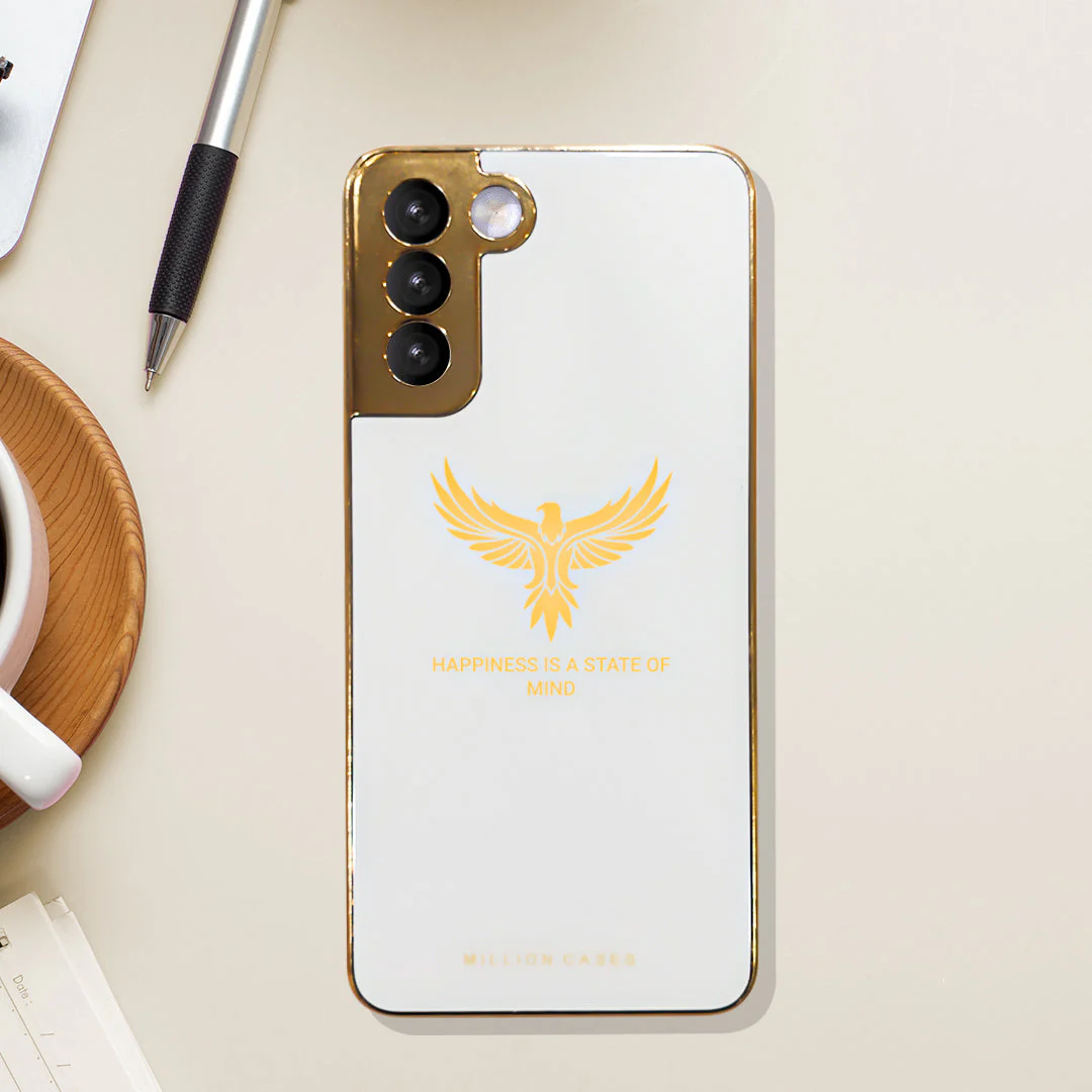 Galaxy S21 Plus Eagle Pattern Electroplating Glass Case - Image 3