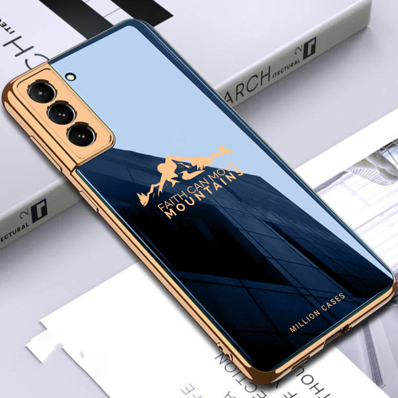 Galaxy S21 Plus Sierra Pattern Electroplating Glass Case - Image 4