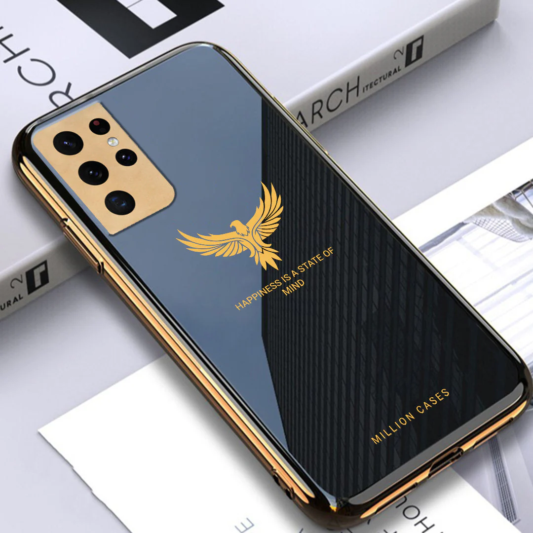Galaxy S22 Plus Eagle Pattern Electroplating Glass Case - Image 4