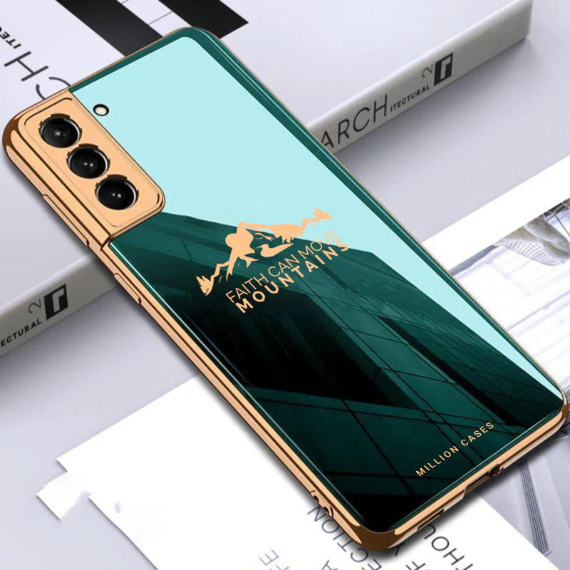 Galaxy S22 Sierra Pattern Electroplating Glass Case - Image 5