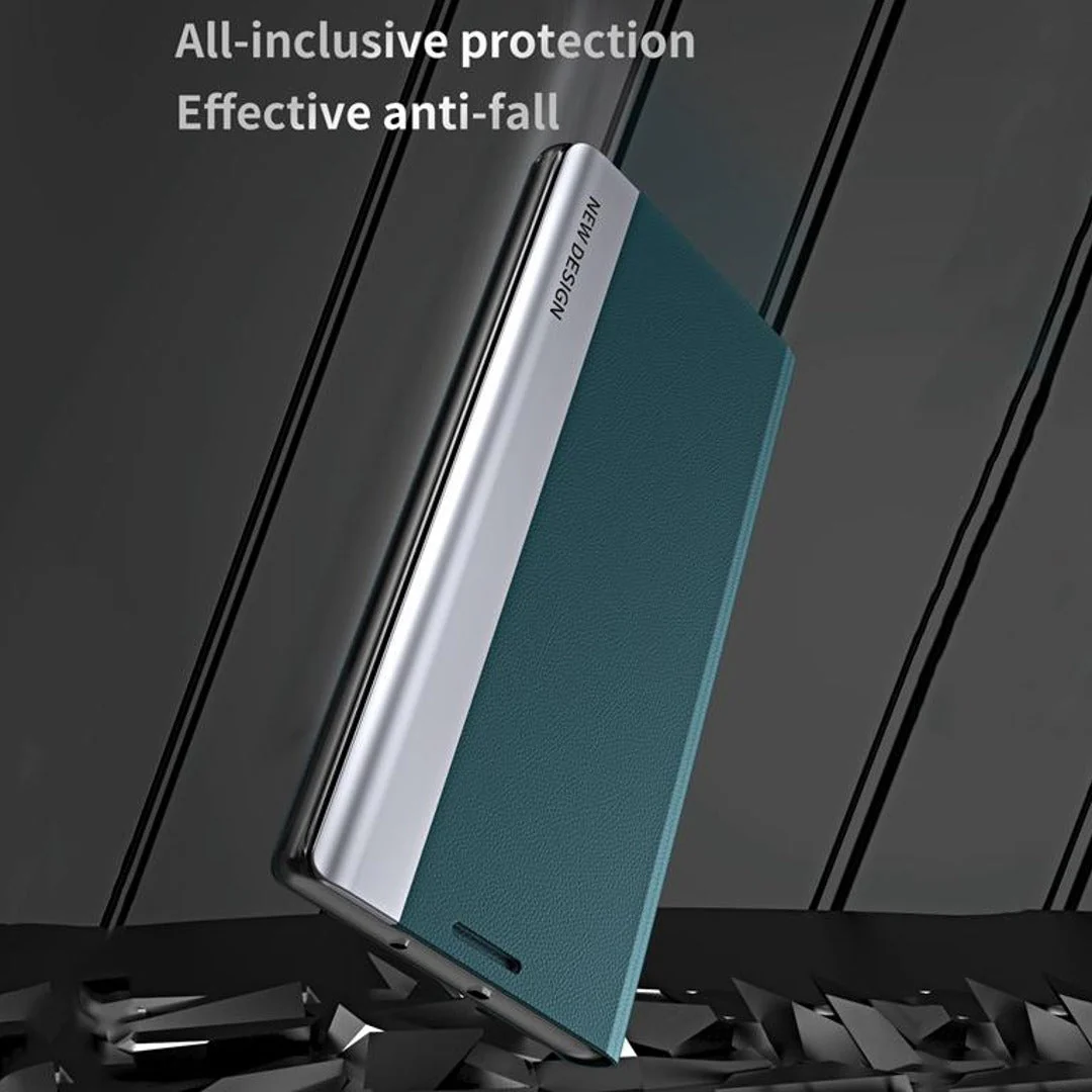 Galaxy Series PU Leather Side Window Flip Case - Image 3