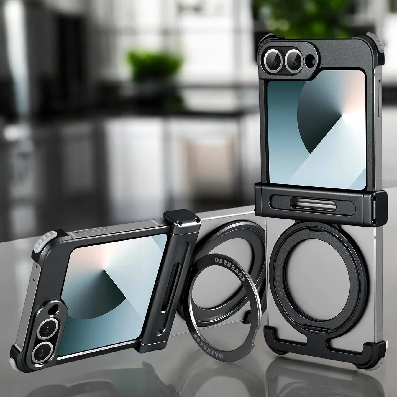 Galaxy Z Flip Series Pivot Guard Magnetic Ring Stand Case