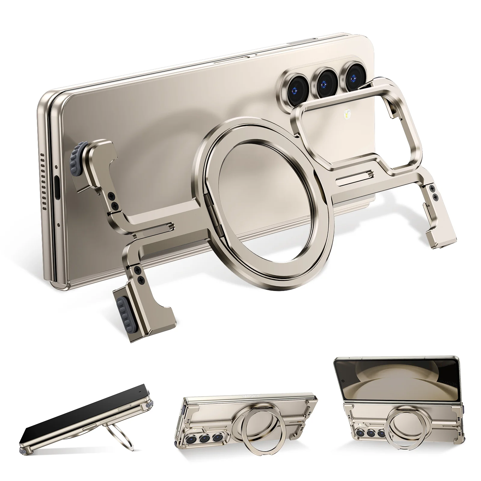 Galaxy Z Fold Series Pivot Guard Magnetic Ring Stand Case - Image 5