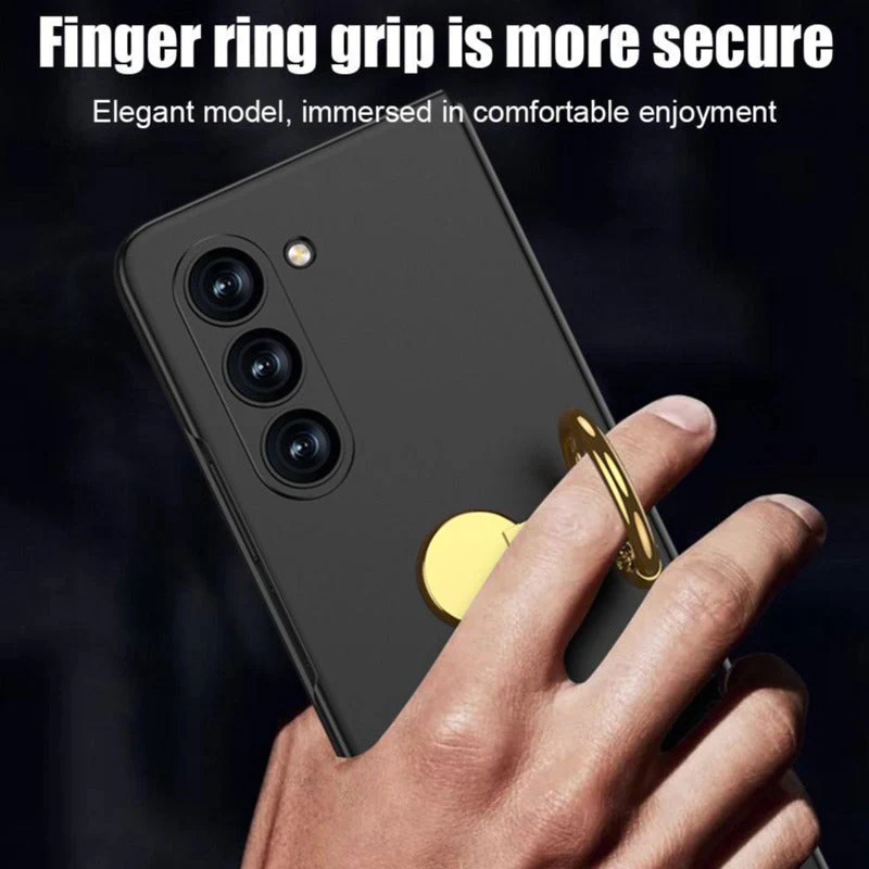 Galaxy Z Fold5 Ring Holder Electroplated Shockproof Case - Image 10