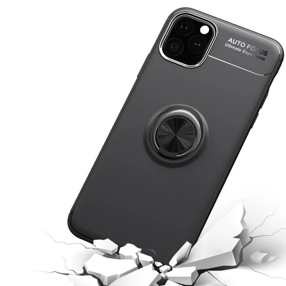 iPhone 11 Pro Max (3 in 1 Combo) Metallic Ring Case + Tempered Glass + Camera Lens Protector - Image 4