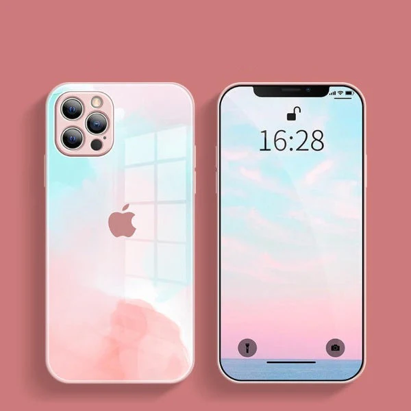 iPhone 12 Series Colorful Wave Glass Phone Case - Image 3