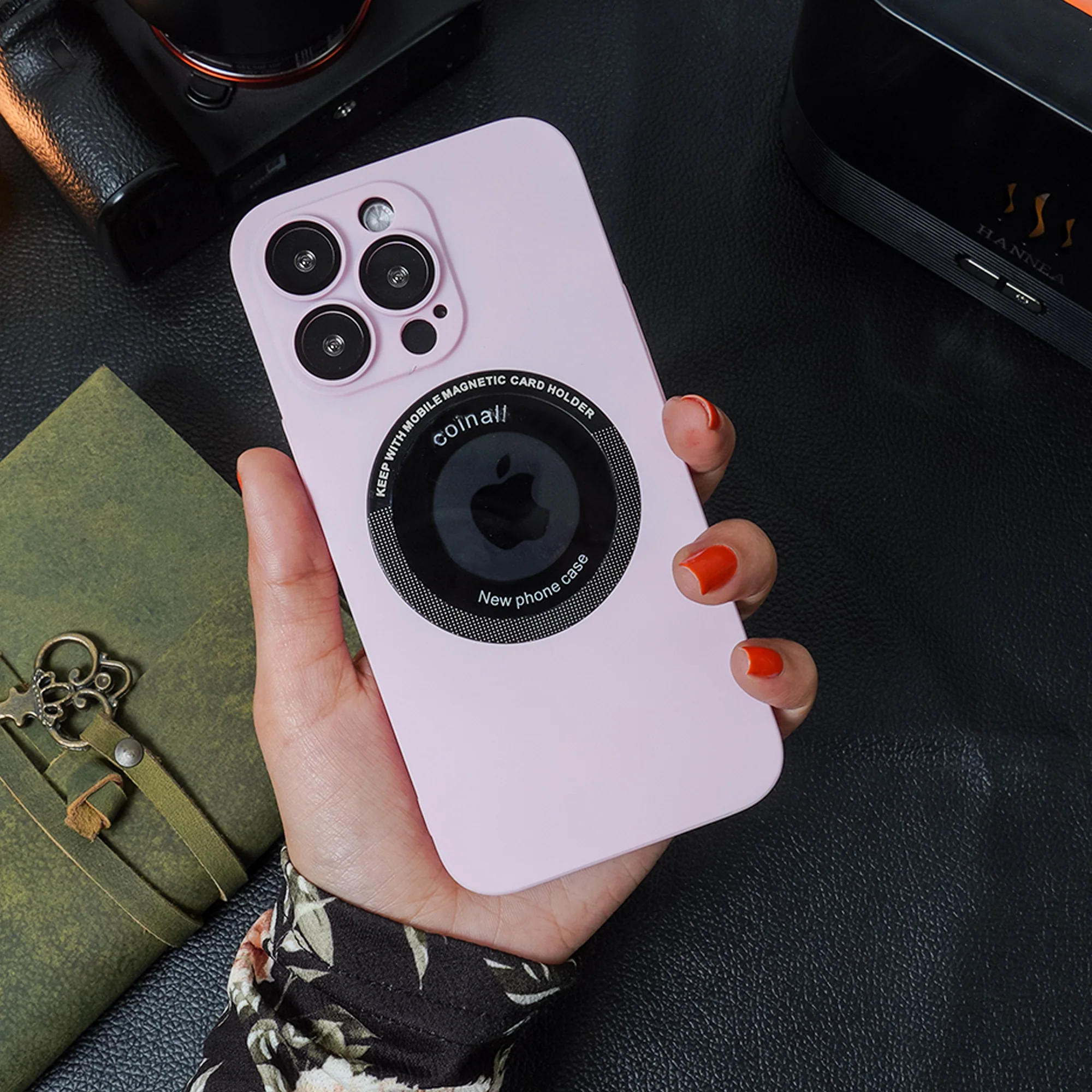 iPhone 13 Pro Frosted Magnetic Holder Case - Image 3