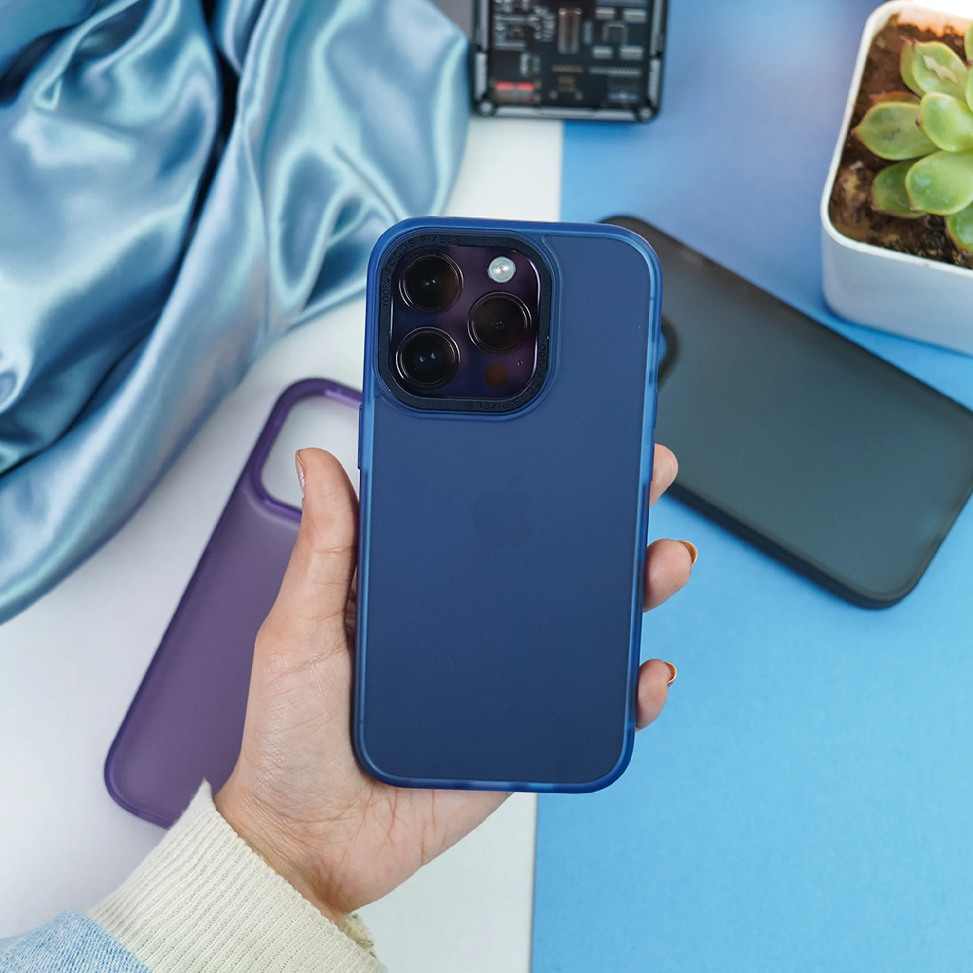 iPhone 14 Frosted Shockproof Matte Case - Image 3