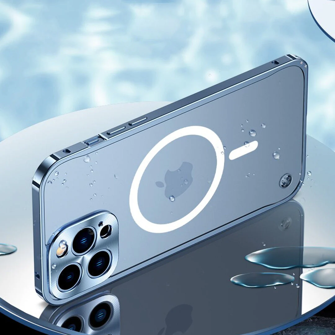 iPhone 14 Pro Frosted Glass Magsafe Edition Magnetic Bumper Case - Image 3