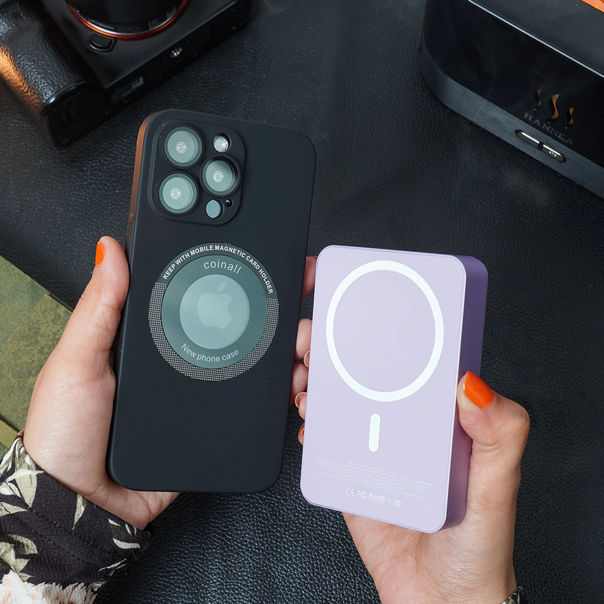 iPhone 14 Pro Frosted Magnetic Holder Case - Image 4