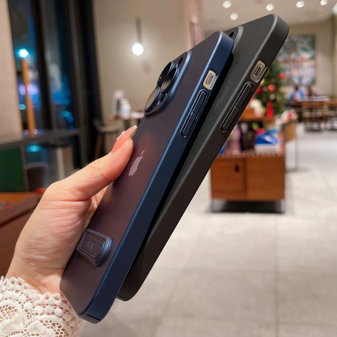 iPhone 14 Series Ultra Thin Matte Kickstand Case - Image 11