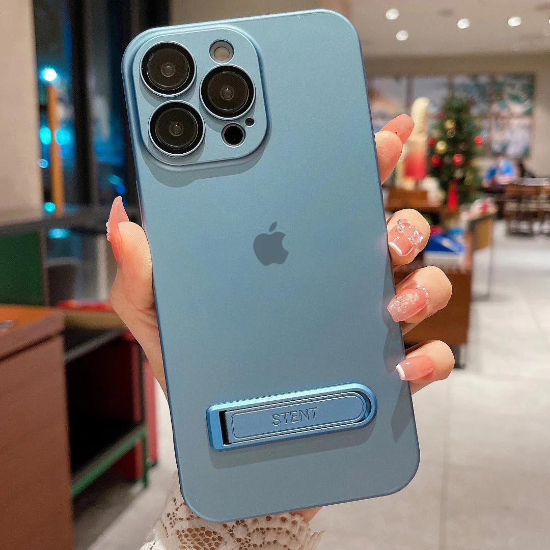 iPhone 14 Series Ultra Thin Matte Kickstand Case - Image 12