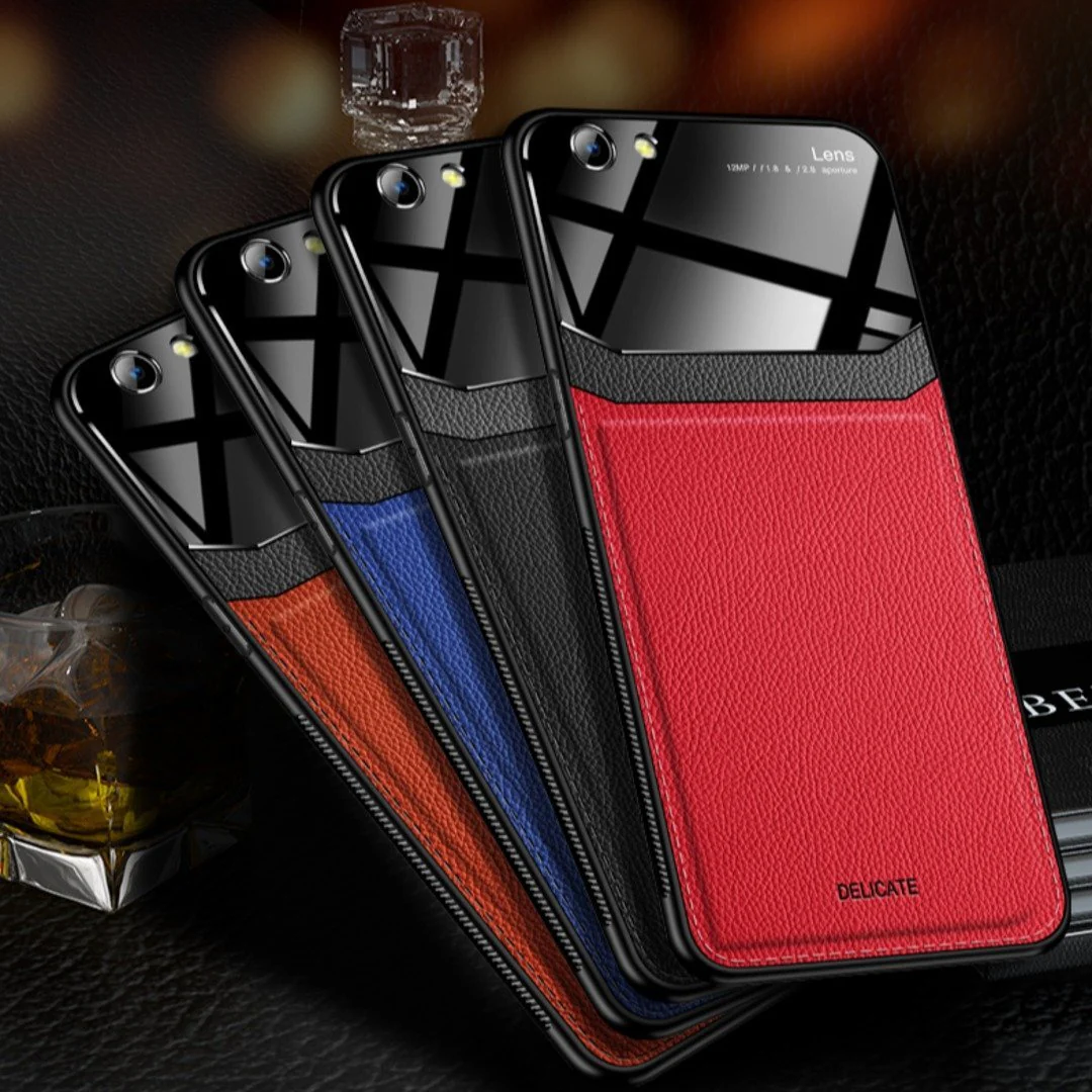 iPhone 7 Sleek Slim Leather Glass Case - Image 11