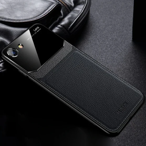 iPhone 8 Sleek Slim Leather Glass Case - Image 7