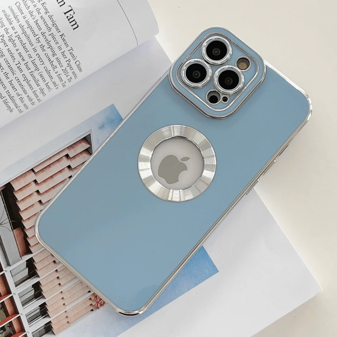 iPhone - Classic Plating Logo Cut Camera Protection Case - Image 3