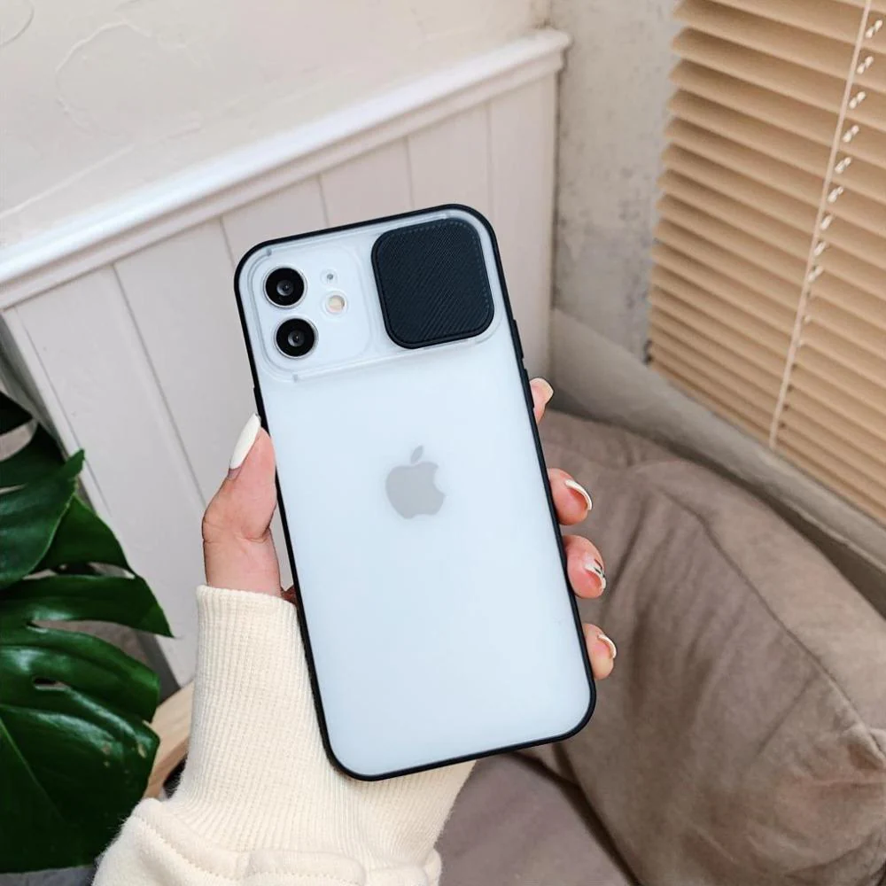 iPhone Series Camera Lens Slide Protection Matte Case - Image 4