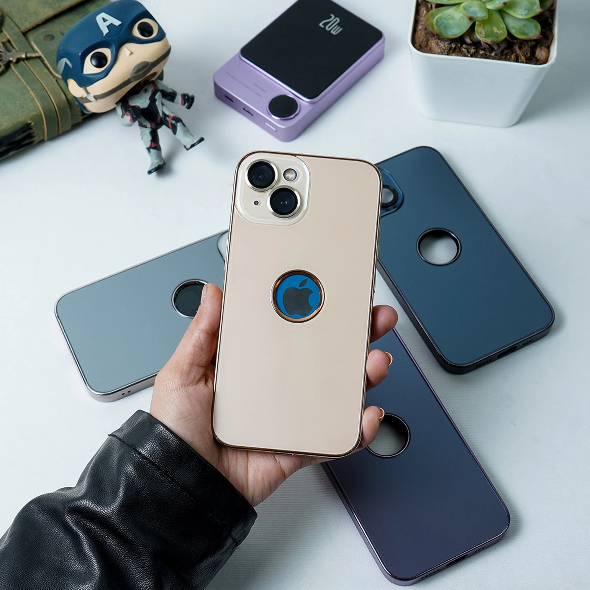 iPhone 14 Series luxury Logo Cut Back Case - Image 6