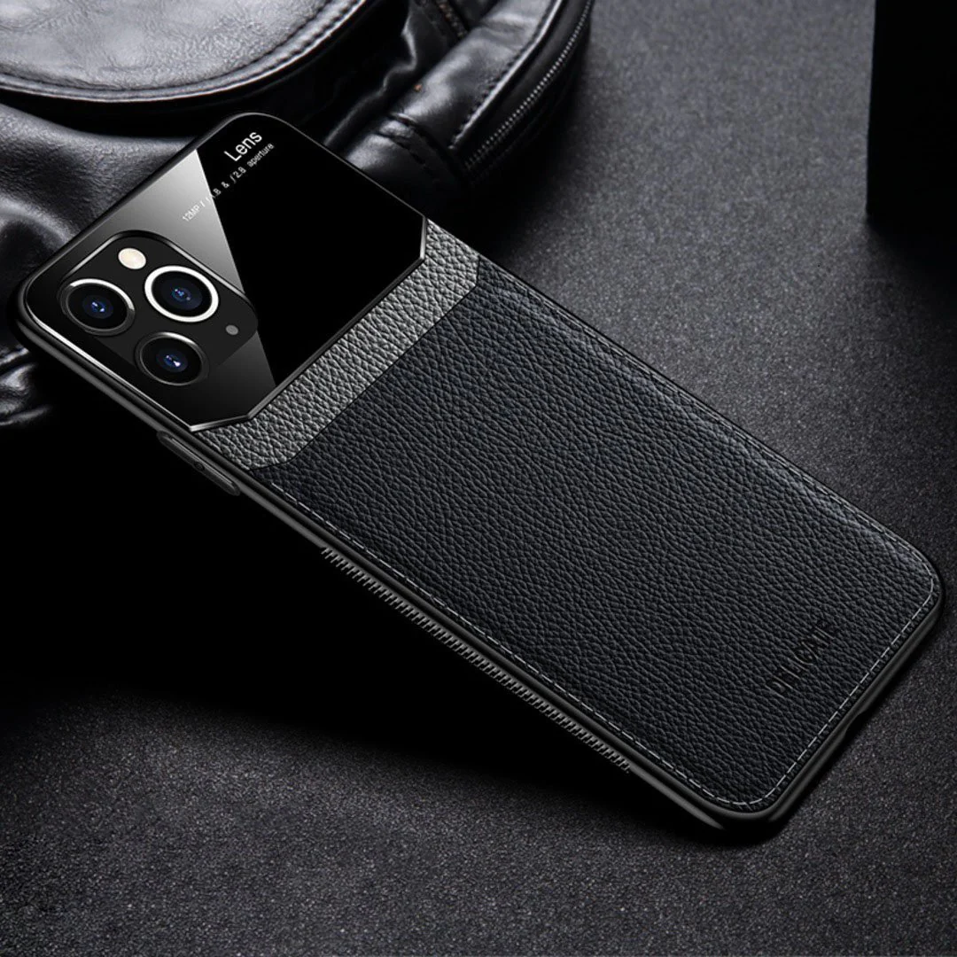 iPhone 11 Series Sleek Slim Leather Glass Case - Image 5