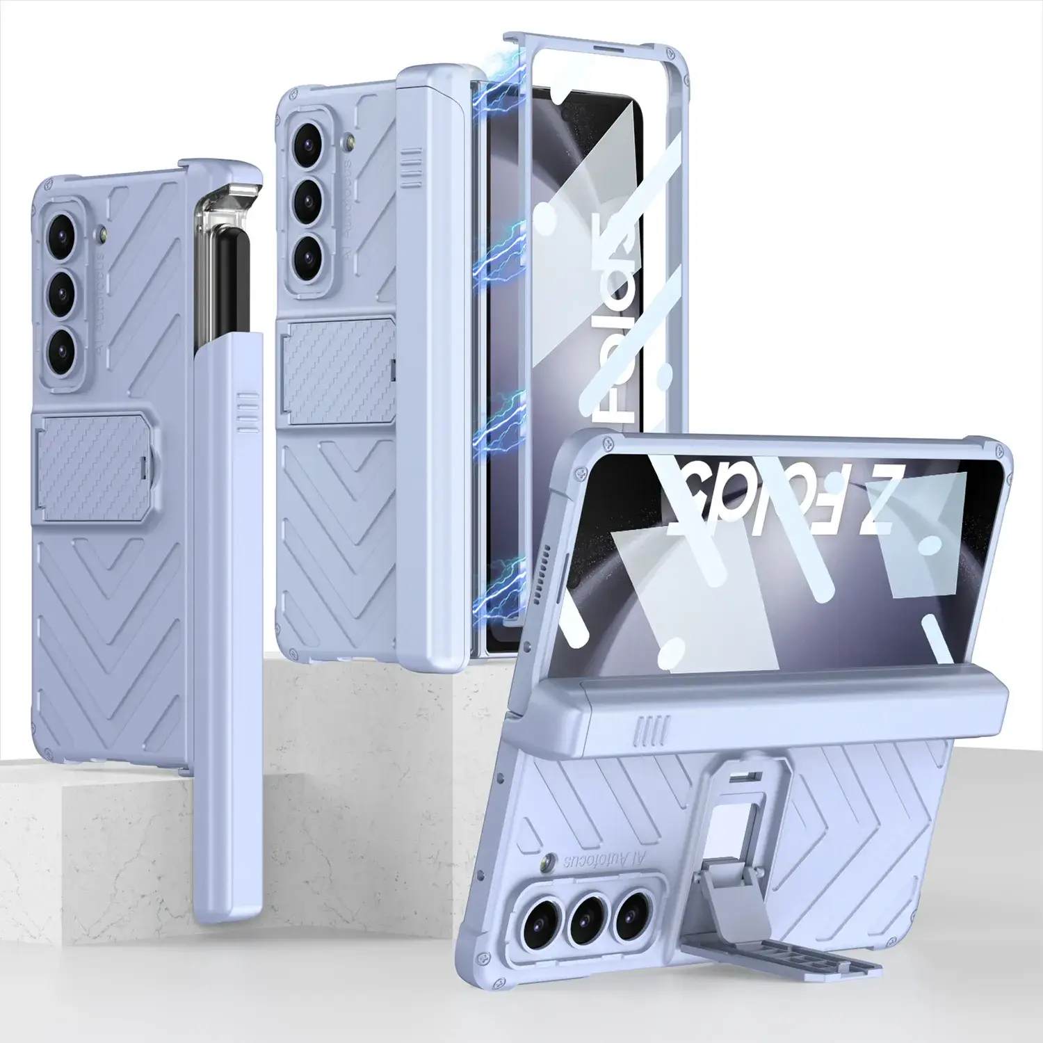 Magnetic Hinge Slide Pen Holder Case