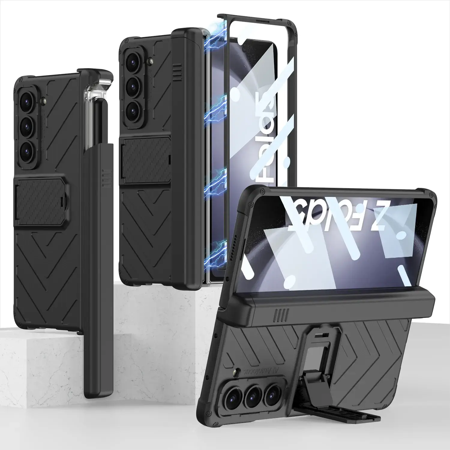 Magnetic Hinge Slide Pen Holder Case - Image 2