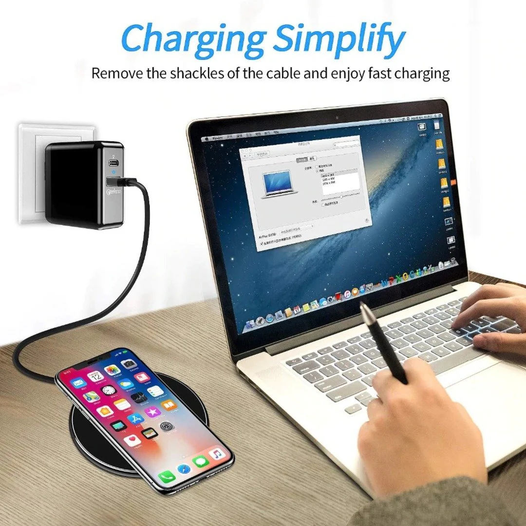 MC ® Sleek Design Qi Fast Wireless Charging Pad - Image 3
