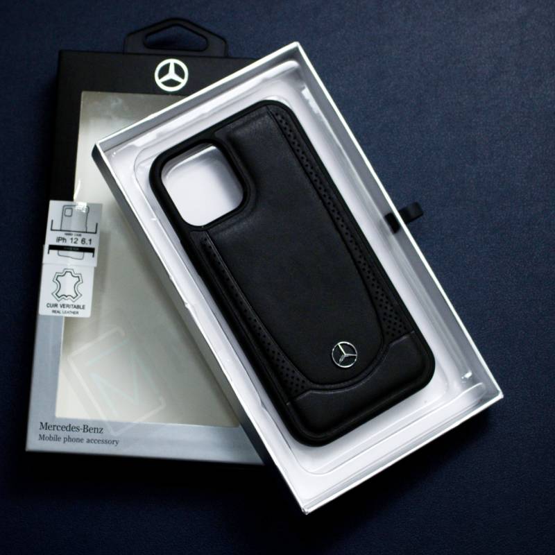 Mercedes Benz ® iPhone 12 Series Genuine Leather Case - Image 7