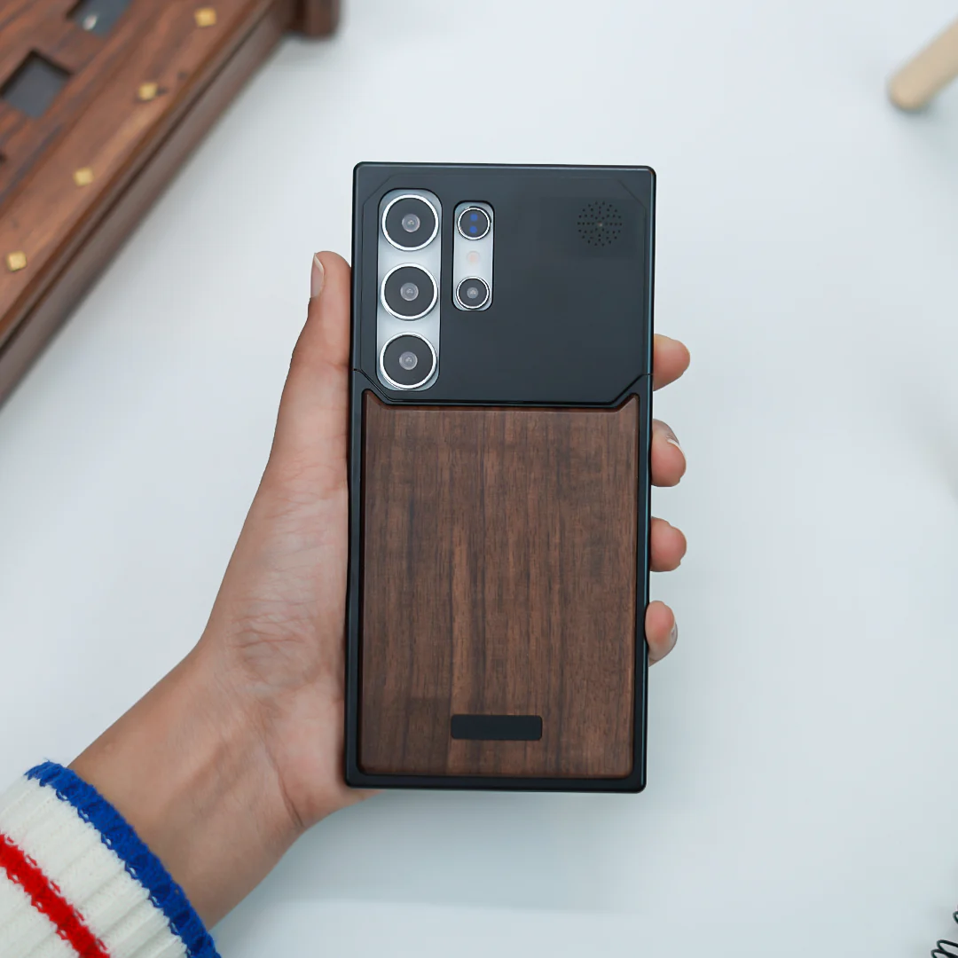 Nature Wood Grain Metallic Case - Samsung