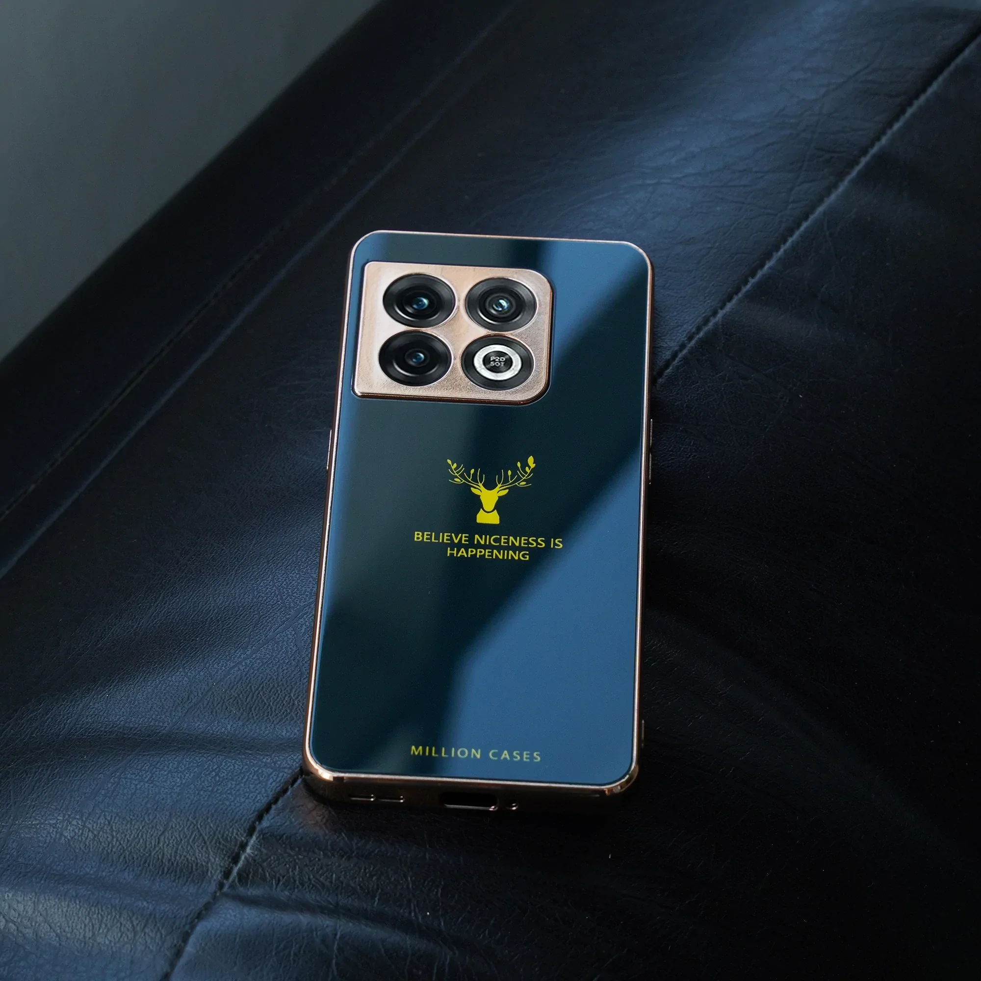 OnePlus 10 Electroplating Reindeer Pattern Glass Case - Image 5