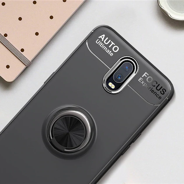 OnePlus 7 Metallic Finger Ring Holder Matte Case - Image 6