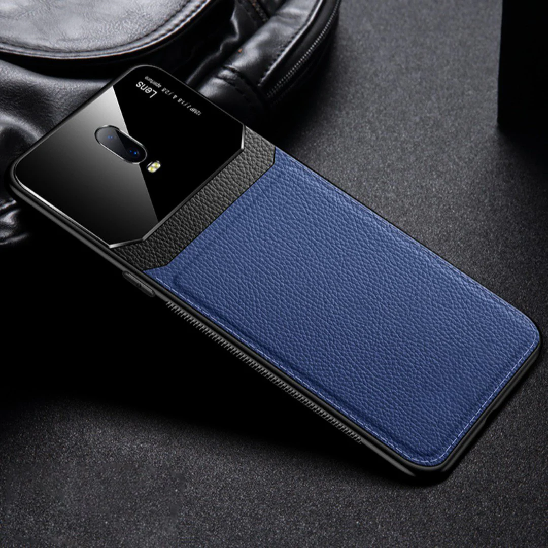 OnePlus 7 Sleek Slim Leather Glass Case - Image 4