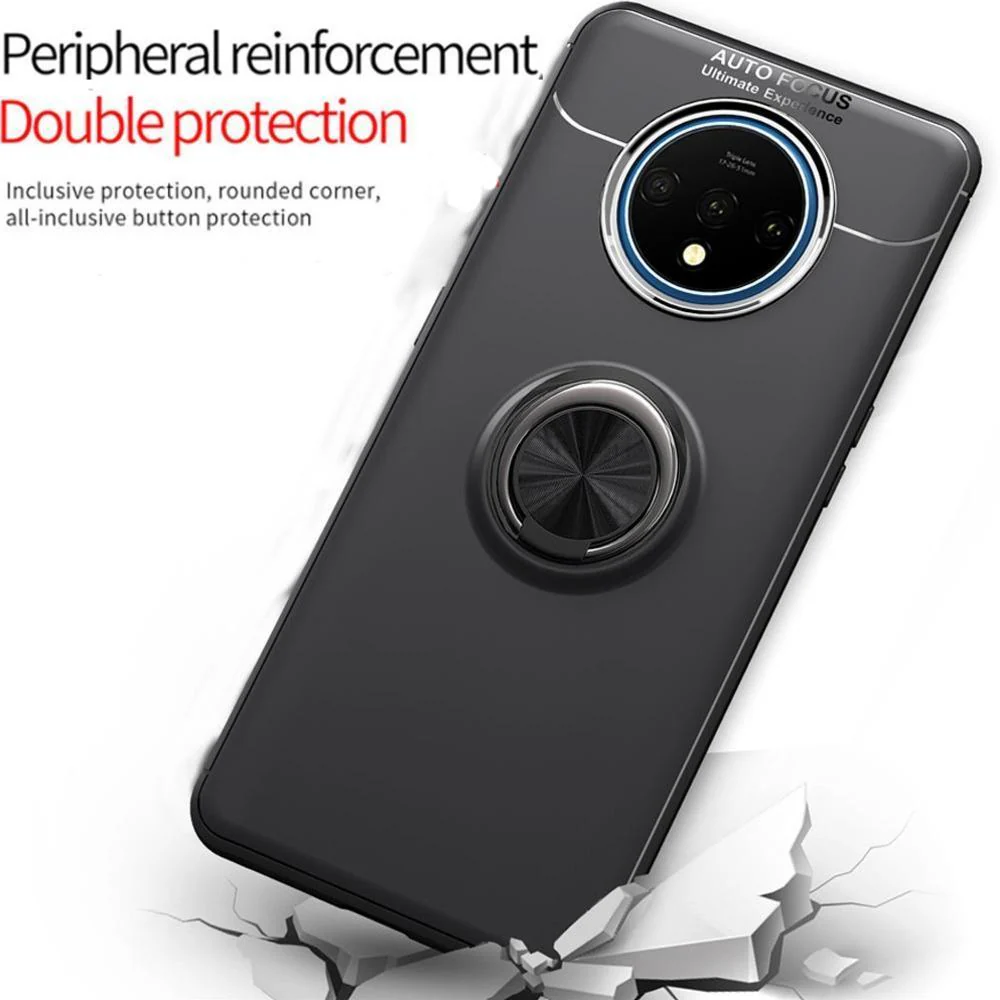 OnePlus 7T (2 in 1 Combo) Ring Holder Case + Lens Guard - Image 9