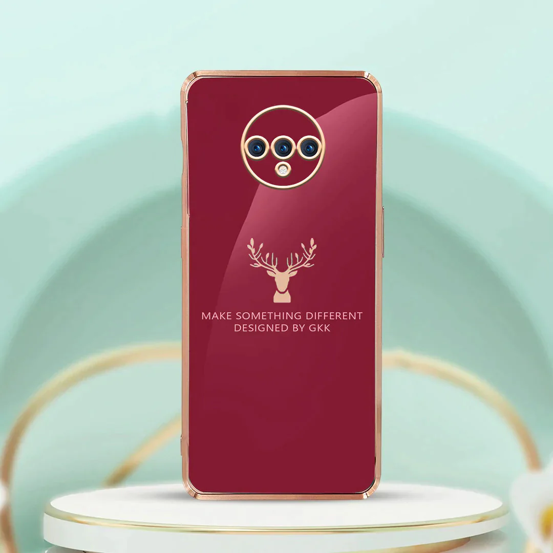 OnePlus 7T Electroplating Reindeer Pattern Glass Case - Image 4