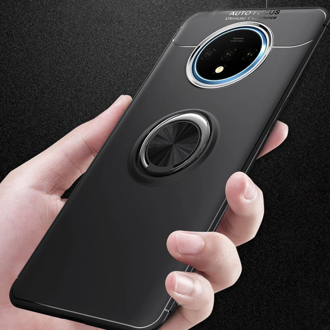 OnePlus 7T Metallic Finger Ring Holder Matte Case - Image 4