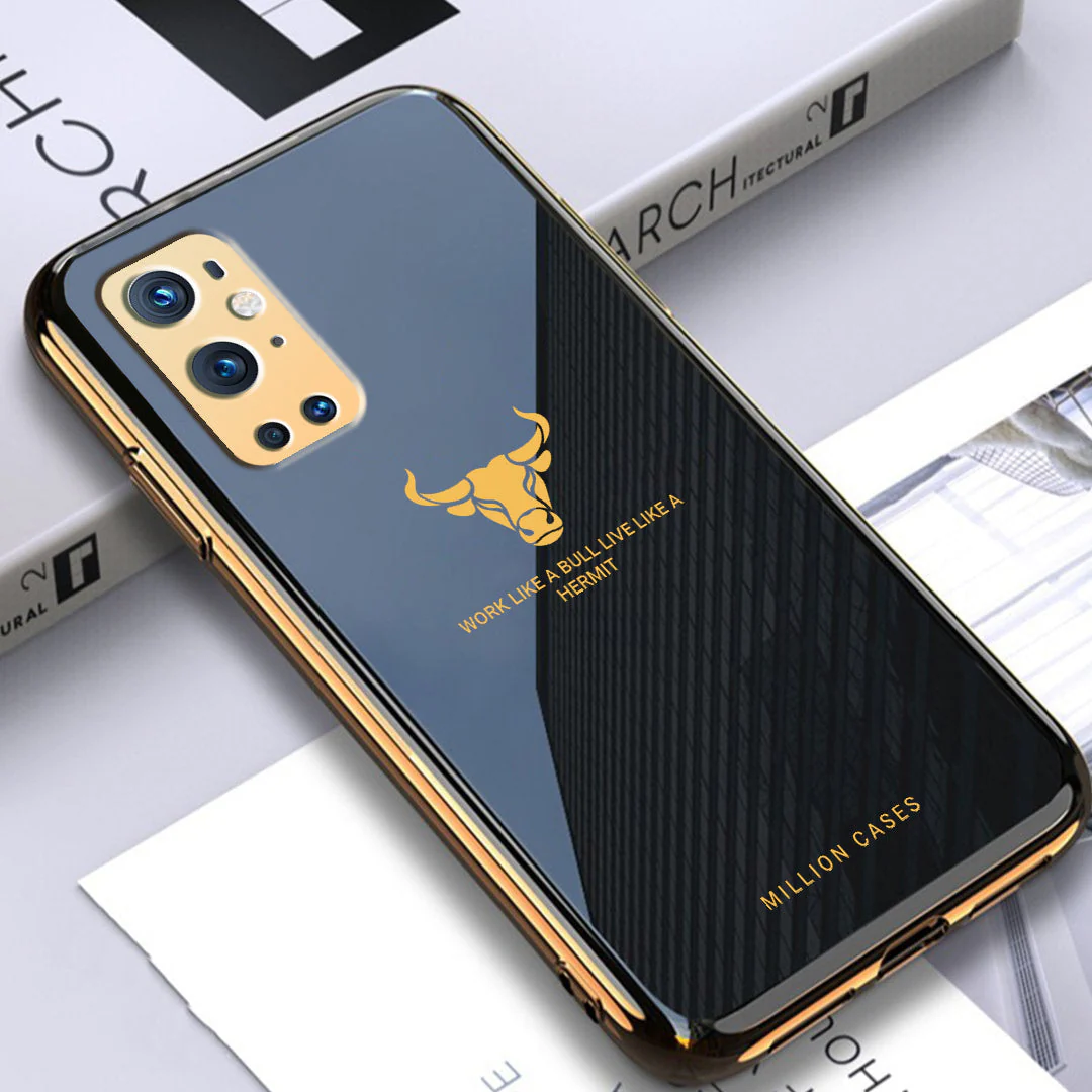 OnePlus 8 Series Bull Pattern Electroplating Glass Case - Image 2