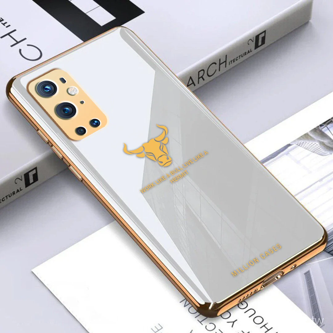 OnePlus 8 Series Bull Pattern Electroplating Glass Case - Image 5