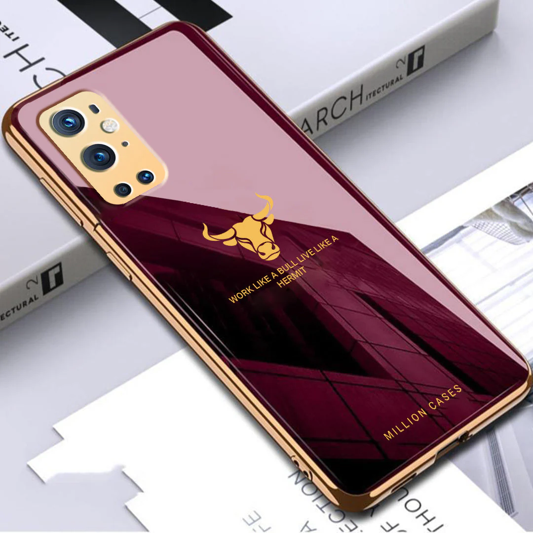 OnePlus 8 Series Bull Pattern Electroplating Glass Case - Image 6
