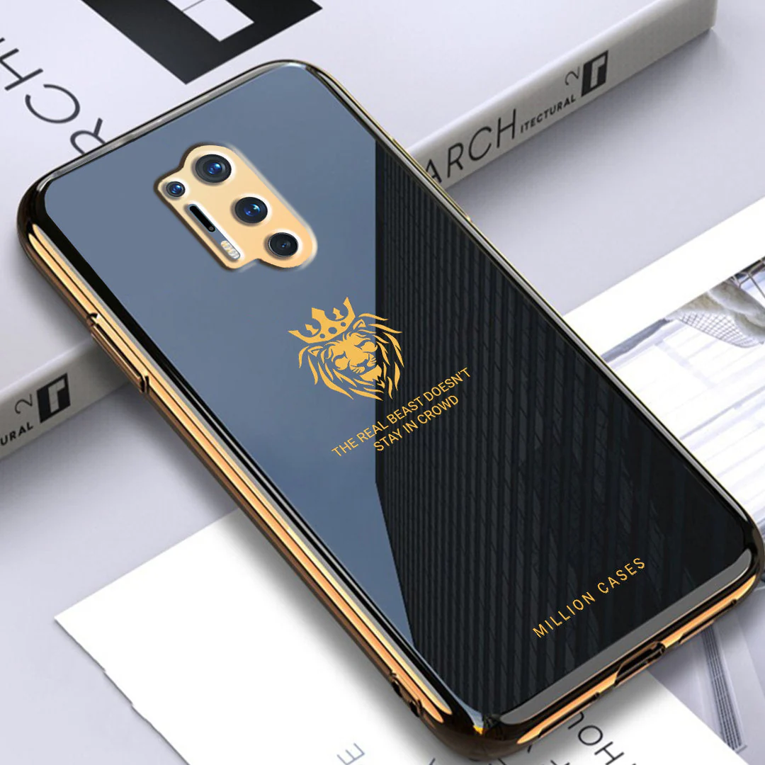 OnePlus 8 Series Lion Pattern Electroplating Glass Case - Image 2