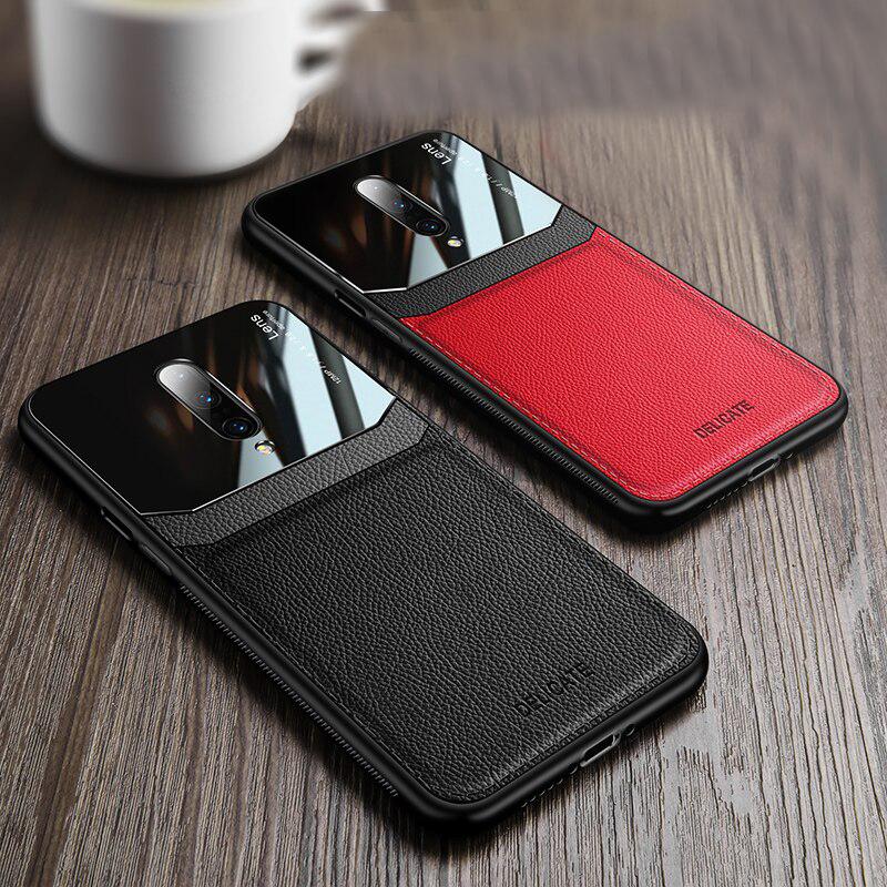 OnePlus 8 Sleek Slim Leather Glass Case