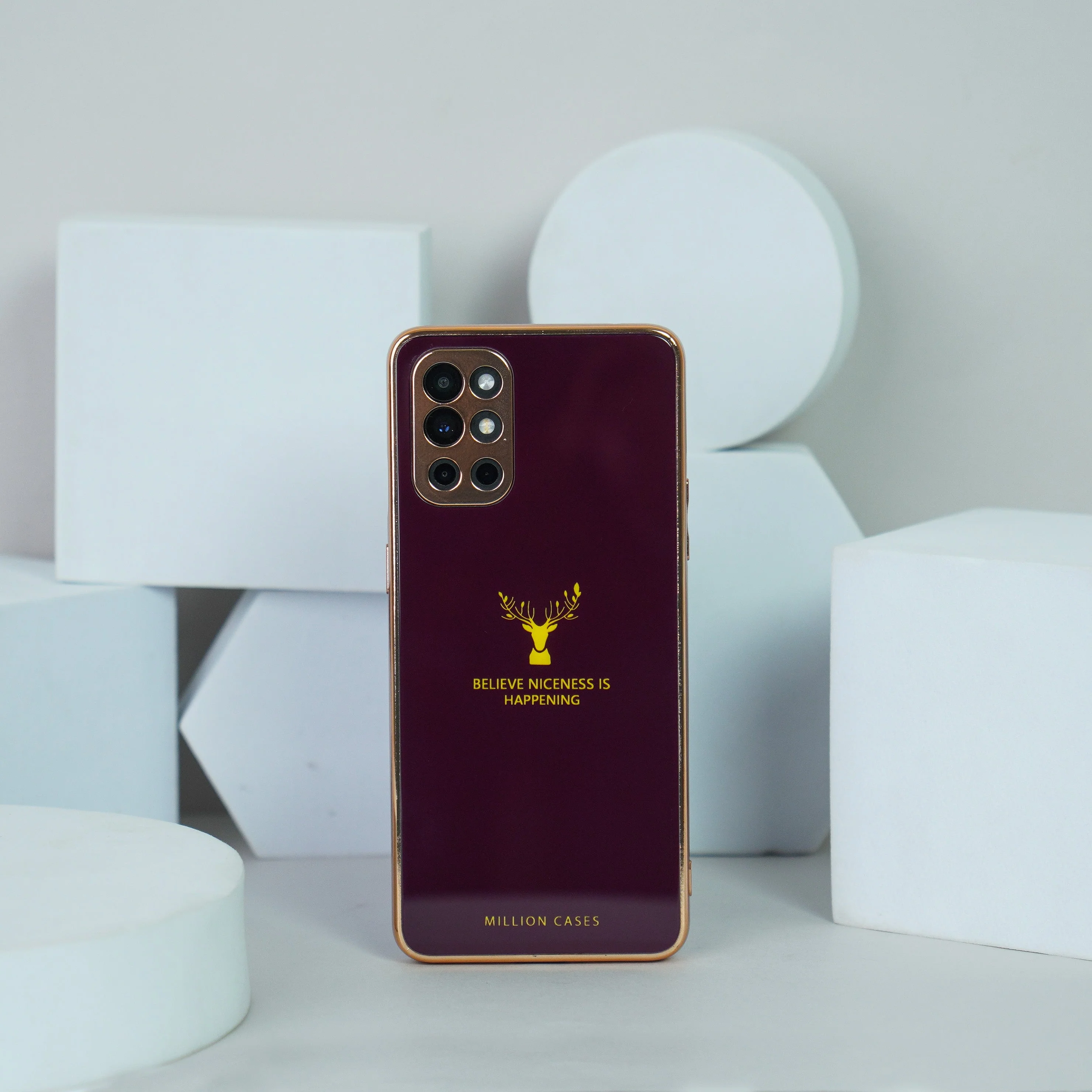 OnePlus 8T Electroplating Reindeer Pattern Glass Case - Image 9