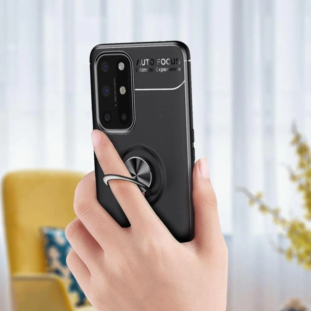 OnePlus 9 Metallic Finger Ring Holder Matte Case - Image 3